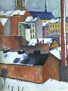 August Macke St Mary im Schnee oil painting on canvas